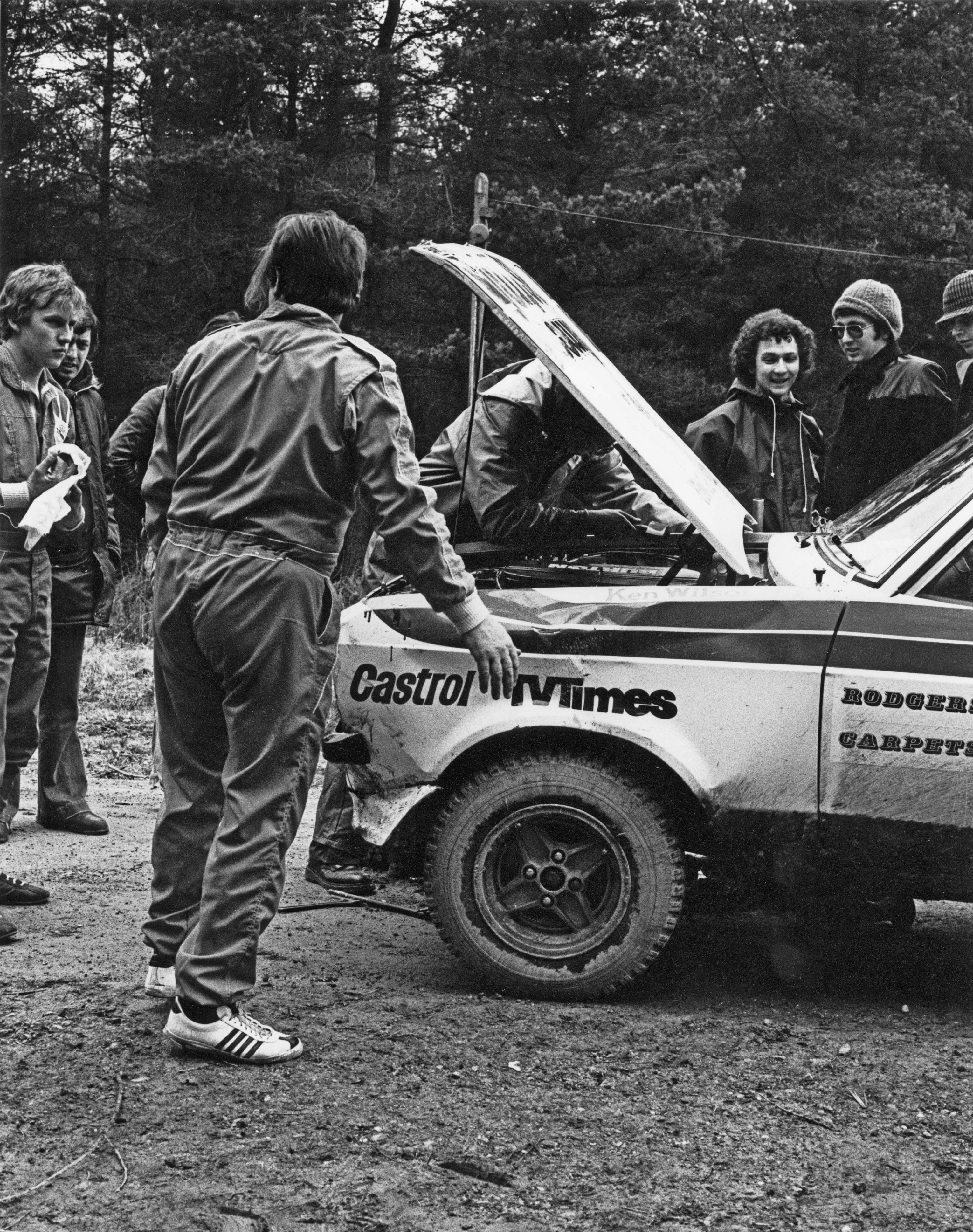 Me getting another rollicking off my long suffering co-driver Ken Wilson. I managed to visit the scenery with Ken on a good percentage of rally's, I even took Ken to Belgium and the Isle of Mann to tip him upside down!